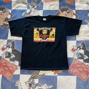 Vintage dog head beer tee